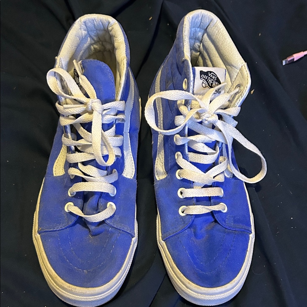 Vans Royal Blue and White High-Tops